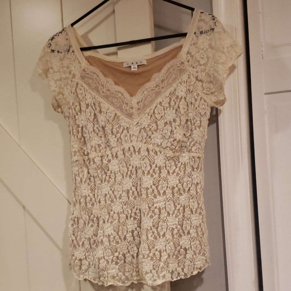 Cabi beige top pretty!